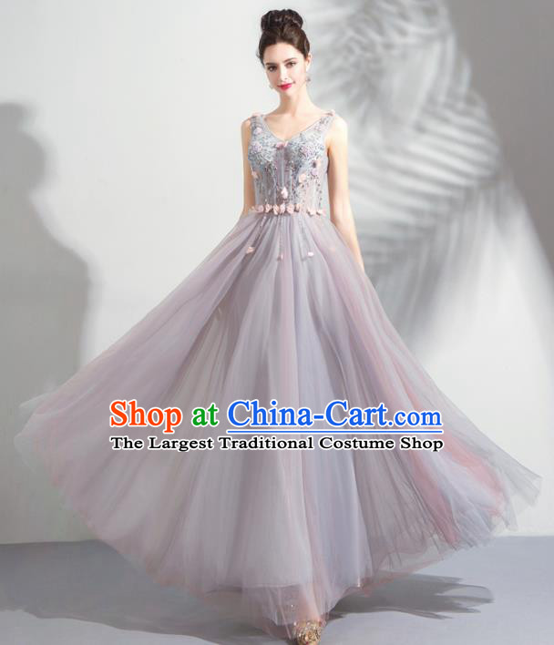 Top Grade Handmade Catwalks Costumes Compere Flower Fairy Full Dress for Women