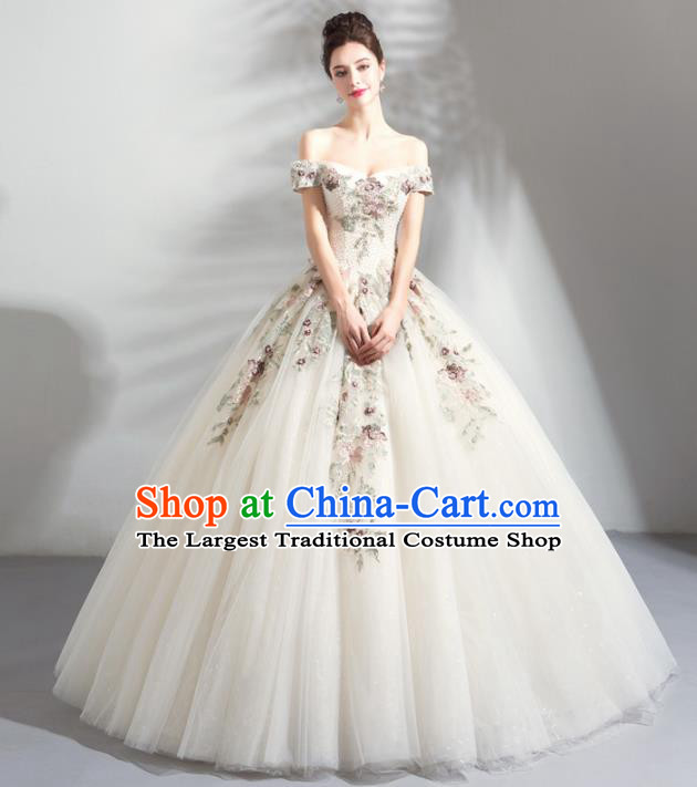 Top Grade Handmade Fancy Wedding Dress Princess Wedding Gown for Women