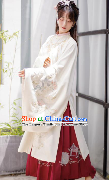 Chinese Traditional Ming Dynasty Princess Clothing Ancient Nobility Lady Embroidered Costumes for Women