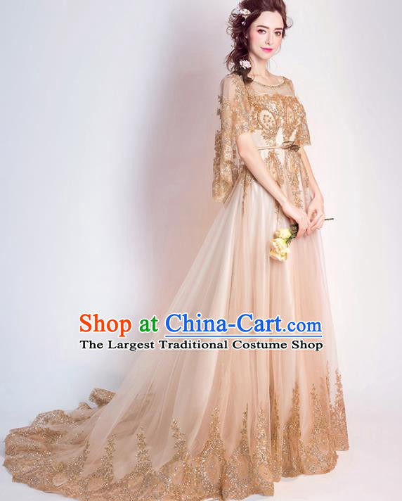 Top Grade Purple Veil Evening Dress Compere Costume Handmade Catwalks Angel Full Dress for Women