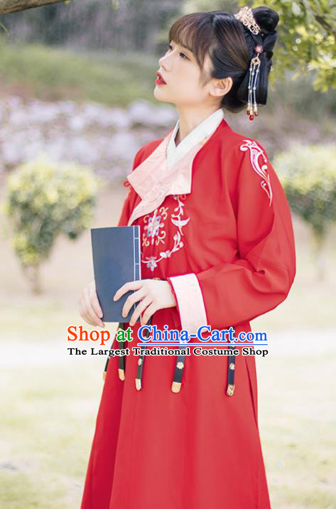 Chinese Ancient Palace Lady Hanfu Ming Dynasty Imperial Concubine Queen Embroidered Historical Costumes