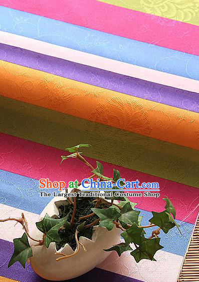 Asian Traditional Colorful Drapery Korean Hanbok Brocade Fabric Silk Fabric Material