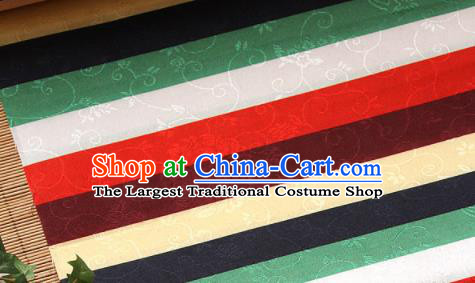 Asian Traditional Korean Hanbok Colorful Brocade Fabric Classical Pattern Silk Fabric Material