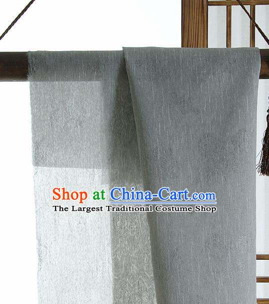 Asian Korean Traditional Grey Tough Silk Fabric Hanbok Silk Material