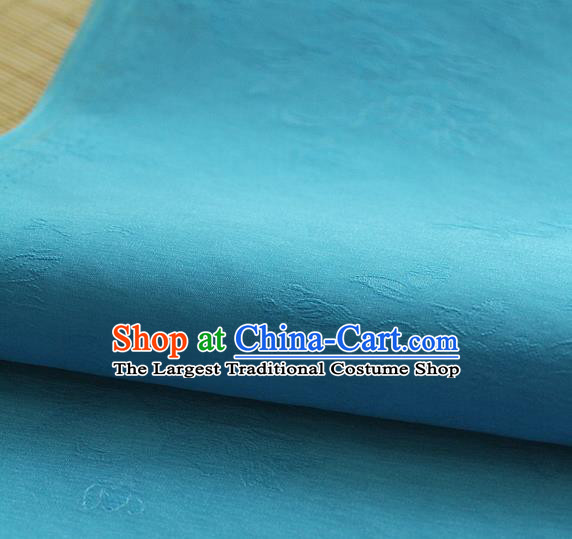 Asian Korean Traditional Light Blue Tajung Fabric Classical Pattern Thin Tough Silk Fabric Hanbok Silk Material