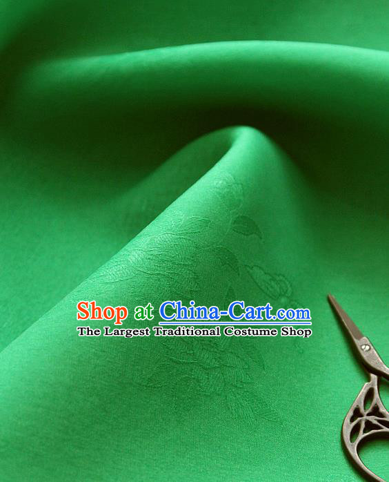 Asian Korean Traditional Green Tajung Fabric Classical Pattern Thin Tough Silk Fabric Hanbok Silk Material