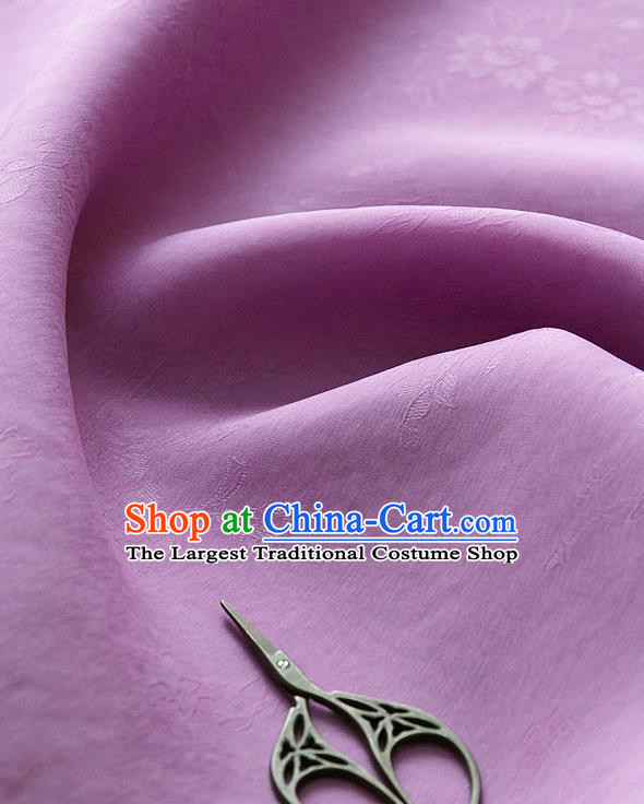 Asian Korean Traditional Lilac Tajung Fabric Classical Pattern Thin Tough Silk Fabric Hanbok Silk Material
