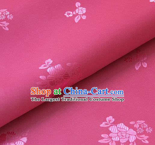 Asian Traditional Palace Drapery Korean Hanbok Royal Pattern Rosy Brocade Satin Fabric