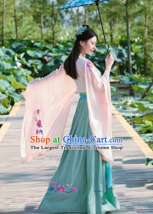 Chinese Ancient Tang Dynasty Palace Princess Hanfu Dress Traditional Royal Lady Historical Costumes