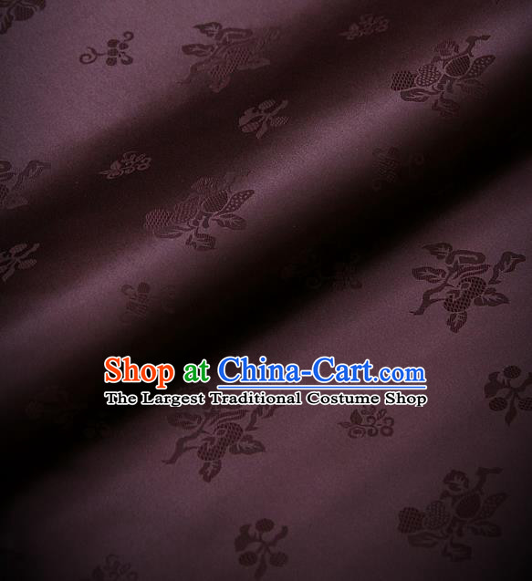 Traditional Asian Fuchsia Satin Classical Pattern Drapery Korean Hanbok Palace Brocade Silk Fabric