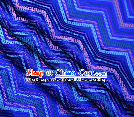 Royalblue Satin Traditional Chinese Tang Suit Brocade Fabric Classical Pattern Design Material Drapery