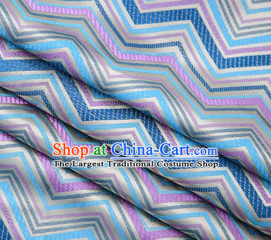 Grey Satin Traditional Chinese Tang Suit Brocade Fabric Classical Pattern Design Material Drapery