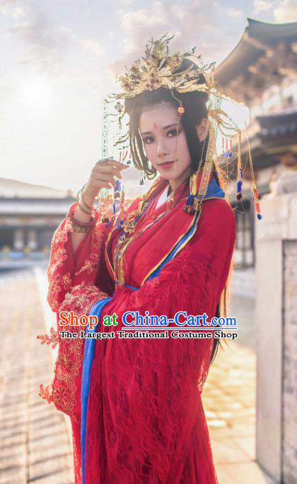 Ancient Chinese Cosplay Costume Chinese Shoes Traditional China Swordsman Clothing and Jewelry Accessories