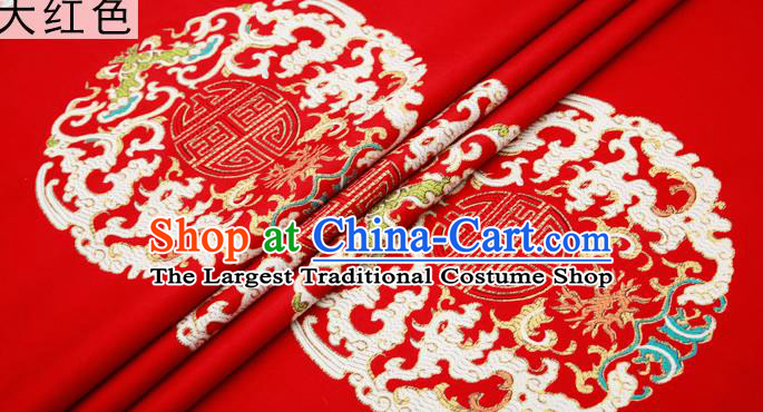 Chinese Traditional Flower Silk Fabric Brocade Embroidered Fabric Dress Material