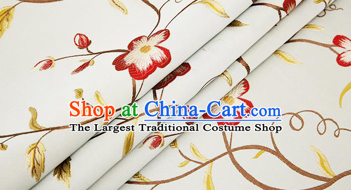 Chinese Traditional Flower Silk Fabric Brocade Embroidered Fabric Dress Material