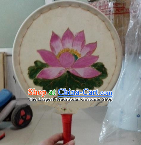 Chinese Traditional Handmade Drums Folk Dance Tabour Printing Lotus Cowhide Drums