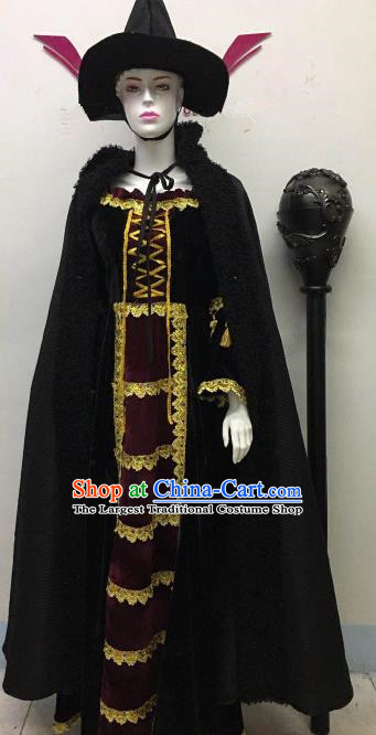 Top Grade Halloween Costumes Stage Performance Cosplay Witch Clothing for Women