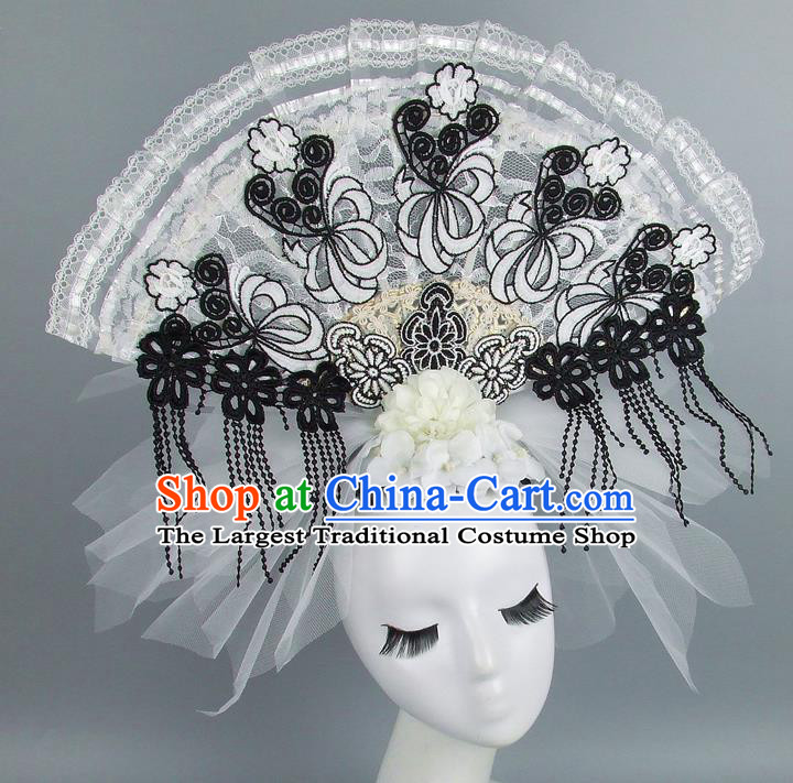 Top Grade Handmade Chinese Lace Palace Hair Clasp Traditional Hair Accessories Headdress for Women