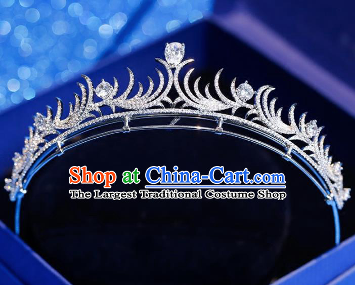 Top Grade Handmade Zircon Royal Crown Baroque Princess Hair Accessories for Women