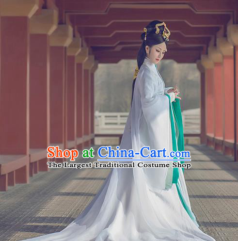 Chinese Ancient Palace Lady Hanfu Han Dynasty Imperial Concubine Queen Embroidered Historical Costumes