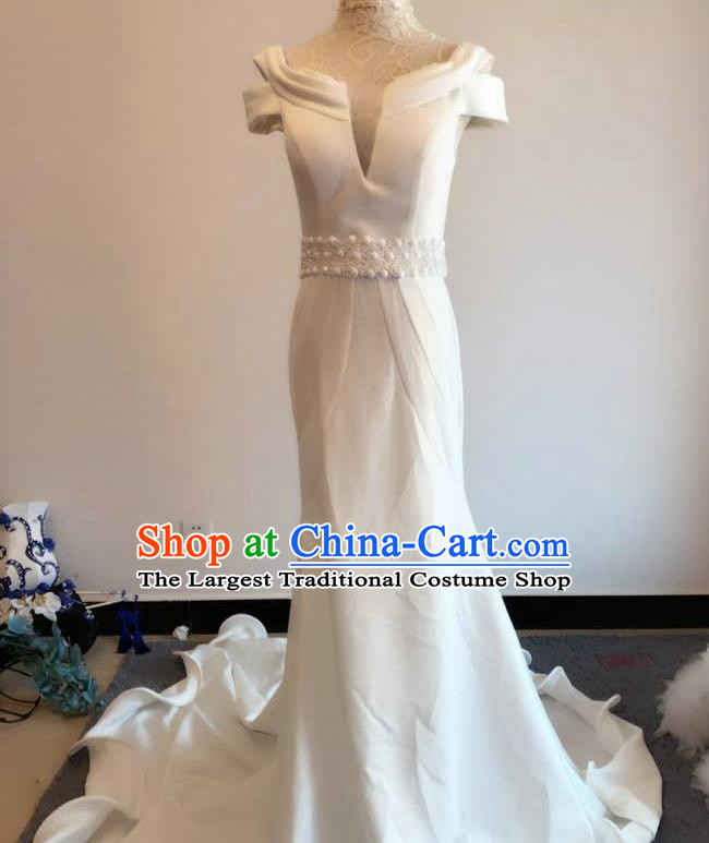 Top Grade Catwalks Costume Wedding Trailing Full Dress for Women