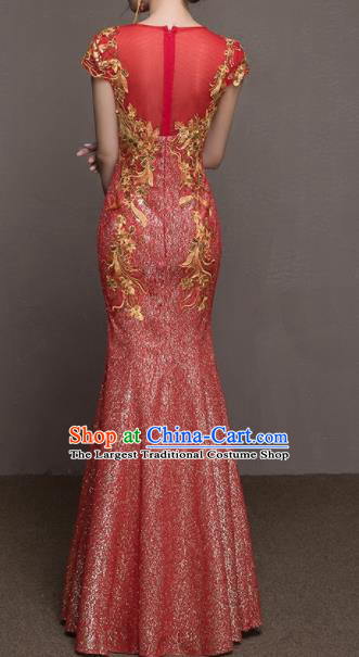 Top Grade Customized Wedding Dress Bride Red Full Dress for Women