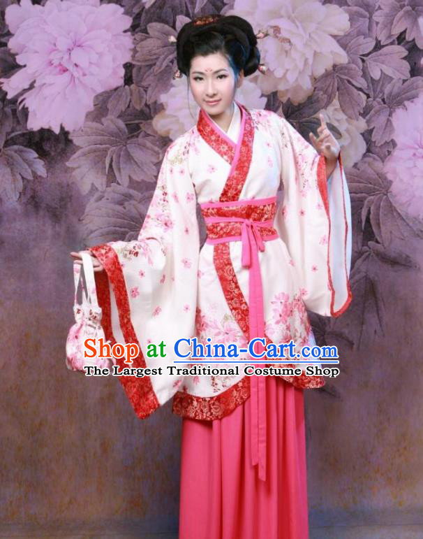 Chinese Ancient Nobility Lady Costumes Han Dynasty Palace Princess Hanfu Dress for Women