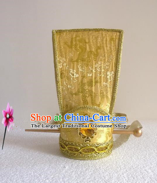 Chinese Traditional Hanfu Headdress Ancient Nobility Childe Golden Hairdo Crown for Men
