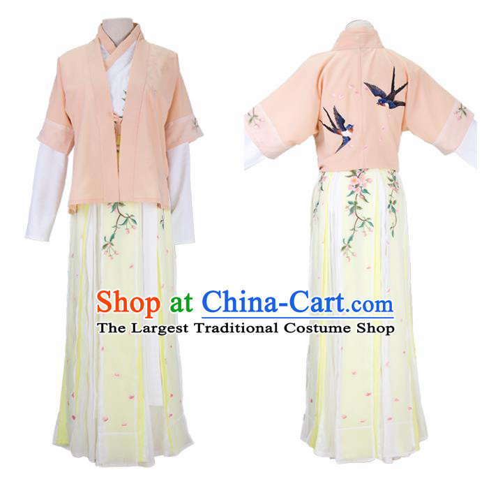 Chinese Ancient Drama Peri Embroidered Costumes Traditional Tang Dynasty Princess Hanfu Dresses for Women