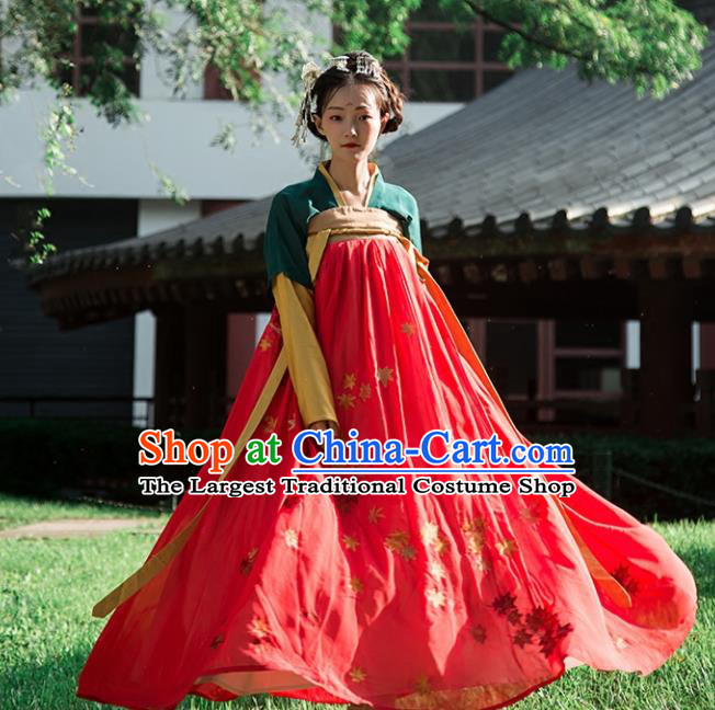 Chinese Ancient Drama Costumes Traditional Tang Dynasty Princess Hanfu Dress for Women