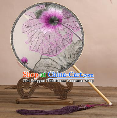 Chinese Ancient Princess Palace Fan Traditional Embroidered Hanfu Silk Fans for Women