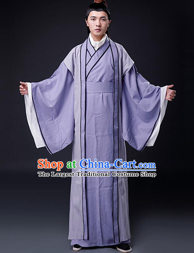Chinese Ancient Drama Han Dynasty Confucian Scholar Costumes for Men