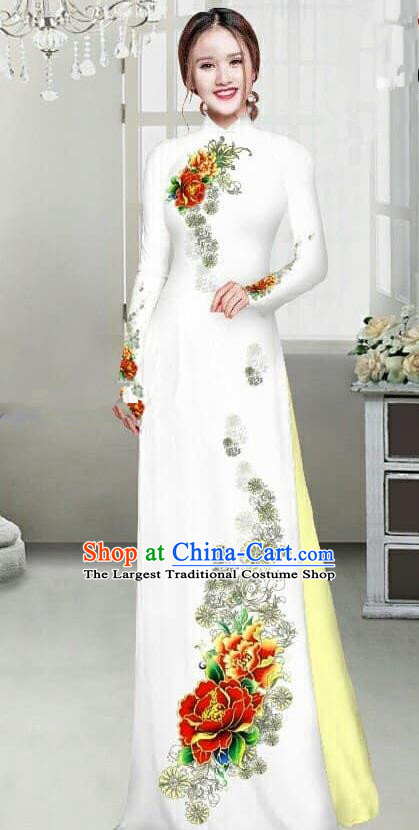 Black Vietnamese Ao Dai Suit For Women