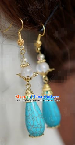 chinese Traditional Earrings Ancient Bride Hanfu Jewelry Accessories for Women