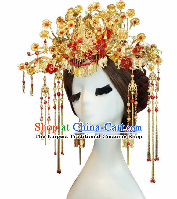 Chinese Ancient Wedding Queen Luxurious Phoenix Coronet Hair Jewelry Accessories Hairpins for Women