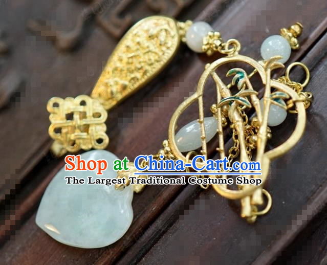 Chinese Traditional Palace Brooch Ancient Bride Hanfu Breastpin Jewelry Accessories for Women