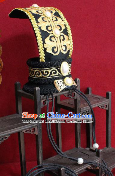 Chinese Traditional Classical Hair Accessories Ancient Prince Black Hairdo Crown for Men