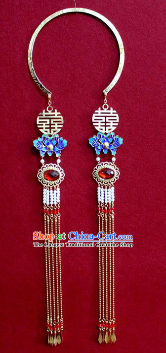 Chinese Traditional Classical Jewelry Accessories Ancient Princess Cloisonne Necklace for Women