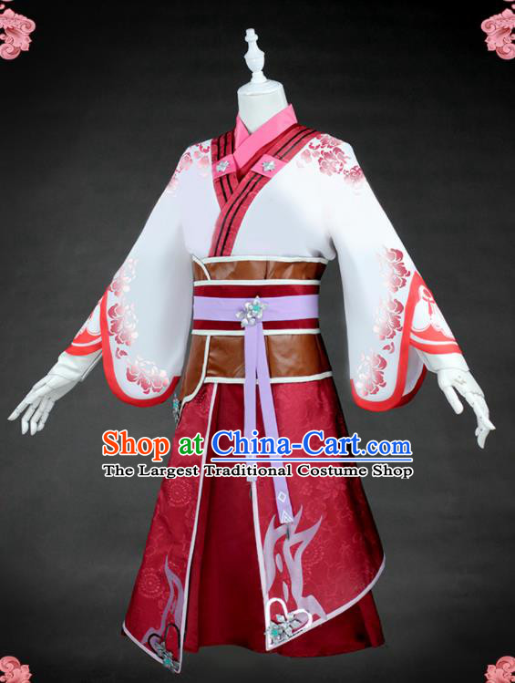 Chinese Traditional Cosplay Female Knight Costumes Ancient Swordswoman Clothing for Women