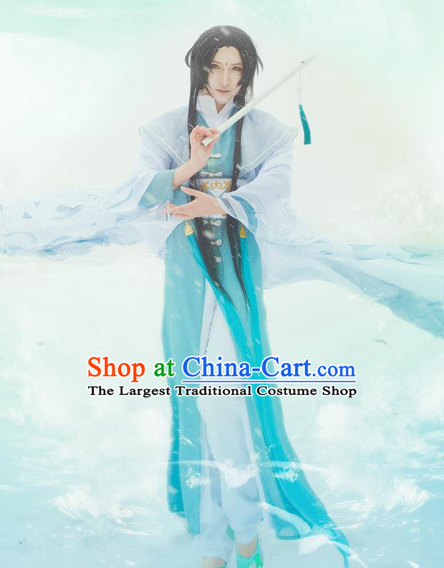 Chinese Traditional Cosplay Nobility Childe Knight Costumes Ancient Swordsman Clothing for Men