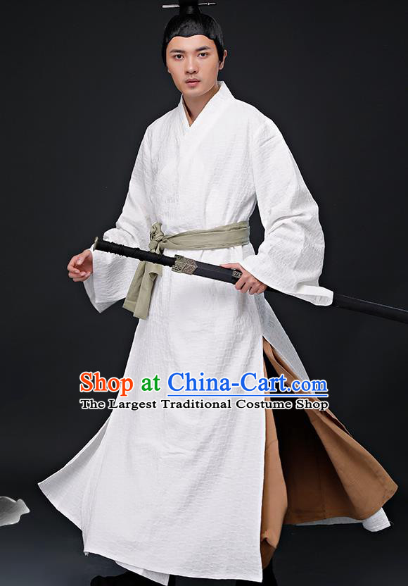 Chinese Ancient Young Swordsman Costume Han Dynasty Drama Knight Costumes for Men