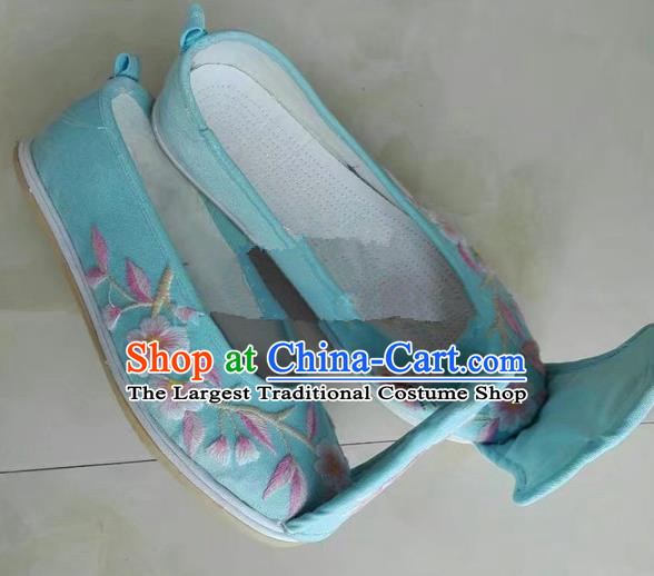 Chinese Traditional Hanfu Shoes Ancient Princess Embroidered Shoes Handmade Cloth Shoes for Women