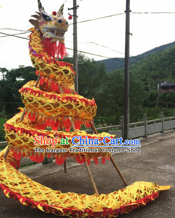 World Dragon Dance Competition Folk Dragon Head Chinese Traditional Dragon Dance Costumes Complete Set for Adult