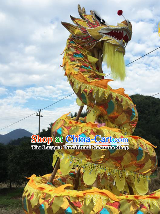 Chinese Folk Dance Dragon Dance Competition Dragon Head Traditional Dragon Dance Costumes Complete Set for Adult