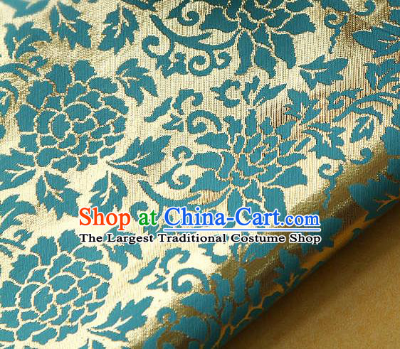 Traditional Asian Classical Gilding Pattern Brocade Cloth Drapery Korean Hanbok Palace Satin Silk Fabric