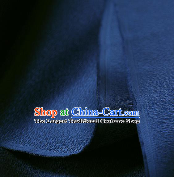 Traditional Asian Classical Navy Brocade Cloth Drapery Korean Hanbok Palace Satin Silk Fabric