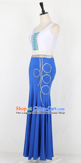 Chinese Ethnic Minority Dress Traditional Dai Nationality Folk Dance Costume for Women