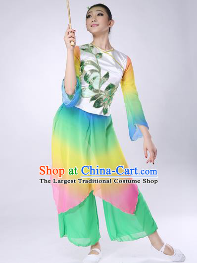 Chinese Traditional Folk Dance Dress Classical Dance Umbrella Dance Costumes for Women