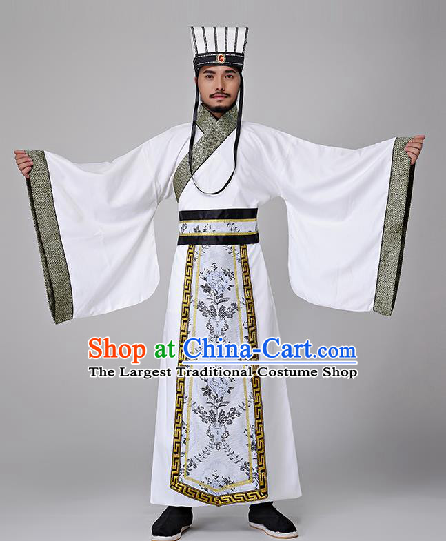 Traditional Chinese Han Dynasty Minister Costumes Ancient Drama Prime Minister Clothing for Men