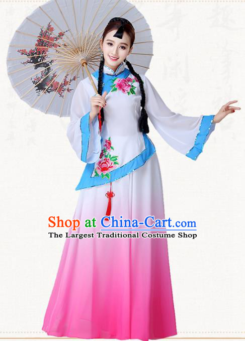 Chinese Traditional Classical Dance Umbrella Dance Dress Group Dance Costumes for Women